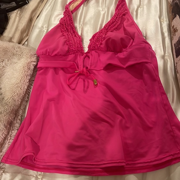 Kenneth Cole tankini…flirty skirt bottom. Very flattering very cute. - Picture 2 of 2